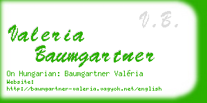 valeria baumgartner business card