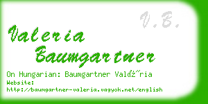 valeria baumgartner business card